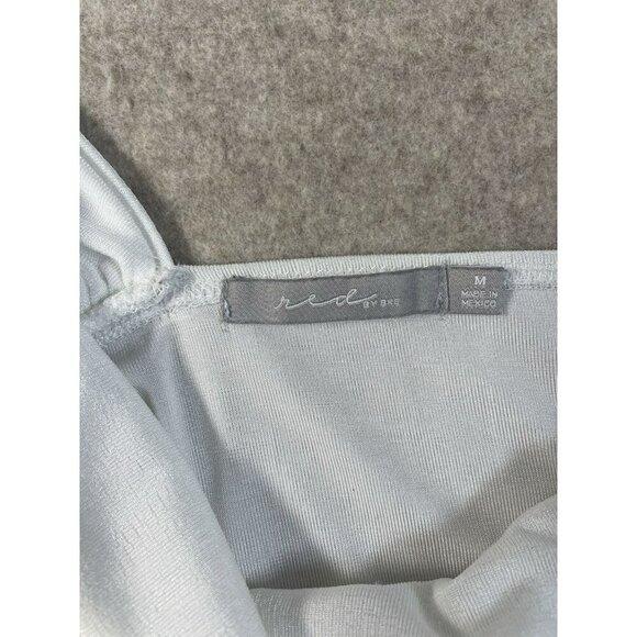 Red By BKE White One Shoulder Asymmetric Gathered Top Womens Size M - Picture 8 of 15